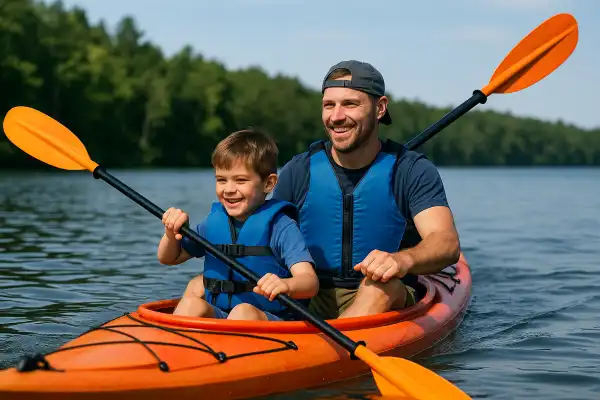 Can you kayak camp with kids