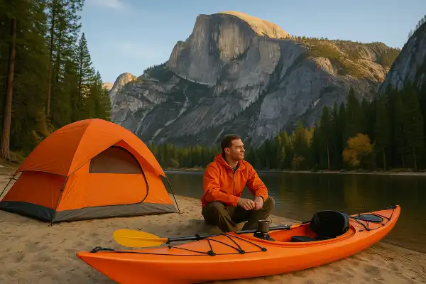 Where can you kayak camp in California