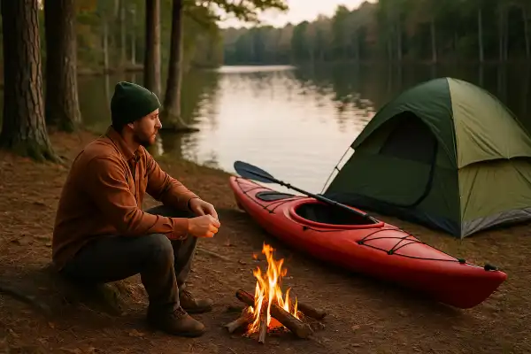 Where can you kayak camp in North Carolina