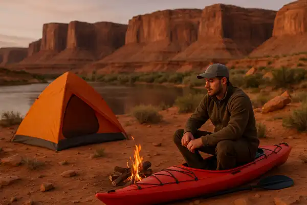 Where can you kayak camp in Utah